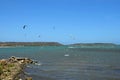 Kiteboarding at Sint Joris Baai, Curacao