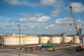 Group of large petroleum tanks, Dunkerque, France