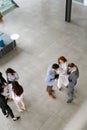 Group of lawyers discussing contract together in office Royalty Free Stock Photo