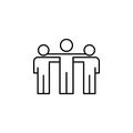 Group, leader, friendship icon. Element of business people icon for mobile concept and web apps. Thin line Group, leader, Royalty Free Stock Photo