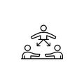 group, leadership, organized icon. Element of professional icon for mobile concept and web apps. Thin line group, leadership, Royalty Free Stock Photo