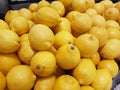 Group of lemon at fruit market