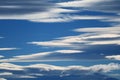 Group of Lenticular Clouds Floating over the Lake Argentino in Patagonia, Argentina