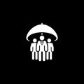 Group Life Insurance Icon. Flat Design Royalty Free Stock Photo