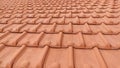 A Group of Light Brown Ceramic Roof Tiles