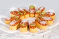 Group of Light Crunchy Puff Layered Pastry Garnished With Pistachios & Coconut Flakes Popular Persian Sweets In Iran Called Royalty Free Stock Photo