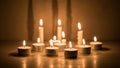 Candlelight enhancing the intimate setting. The overall color palette Royalty Free Stock Photo
