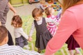 Group of little children dancing Royalty Free Stock Photo