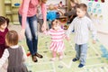 Group of little children dancing Royalty Free Stock Photo