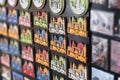 Group of London Magnets: Souvenirs for Tourists Royalty Free Stock Photo