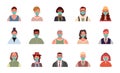 Group of male and female avatars in medical masks. User portraits. Different human face icons. Protection from viruses