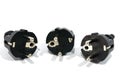 Group of male power plug. Royalty Free Stock Photo