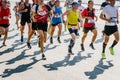 group male runners athletes run in Europe-Asia Marathon