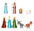 Group of manger characters Royalty Free Stock Photo