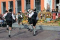 Group of mans dance in bavaria Royalty Free Stock Photo