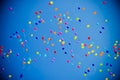 Many colorful balloons in the sky Royalty Free Stock Photo