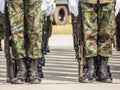 Group of marine performing Military Parade of Royal Thai Navy, Sattahip Naval Base, Chonburi, Thailand