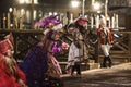 The Carnival of Venice, Italy in 2020, Masquerade people Royalty Free Stock Photo