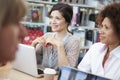 Group Of Mature Students Collaborating On Project In Library Royalty Free Stock Photo