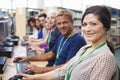 Group Of Mature Students Working At Computers Royalty Free Stock Photo