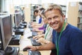 Group Of Mature Students Working At Computers Royalty Free Stock Photo
