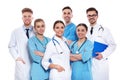 Group of medical doctors isolated. Unity concept Royalty Free Stock Photo