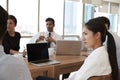 Group Of Medical Staff Meeting Around Table In Hospital Royalty Free Stock Photo