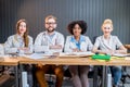 Group of medical students in the classroom Royalty Free Stock Photo