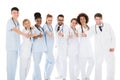 Group Of Medical Team Gesturing Thumbs Up Royalty Free Stock Photo