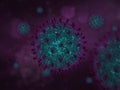 Group of medical virus closeup