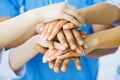 Group of medical workers working together in hospital Royalty Free Stock Photo