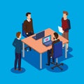Group of men in the office avatars Royalty Free Stock Photo