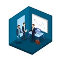 Group of men in the office avatars Royalty Free Stock Photo