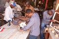 Group of men at work in a carpentry workshop, South Africa Royalty Free Stock Photo