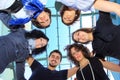 Group of merry students Royalty Free Stock Photo