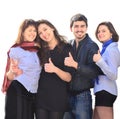 Group of merry students. Royalty Free Stock Photo