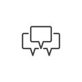Group Messaging line icon