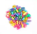 Group of Metallic Hearts and Beads Royalty Free Stock Photo
