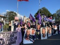 A group of militant and revolutionary women GABRIELA is holding a protest rally on the city main street