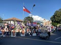 A group of militant and revolutionary women GABRIELA is holding a protest rally on the city main street