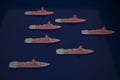 group of military black ships