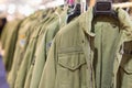 Group of Military Style Men`s Jackets: Green Clothes