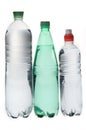 Group of mineral soda water bottles Royalty Free Stock Photo