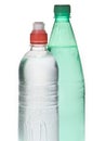 Group of mineral soda water bottles Royalty Free Stock Photo