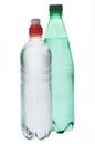 Group of mineral soda water bottles Royalty Free Stock Photo