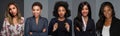 Group of 5 Minority African American Woman Royalty Free Stock Photo