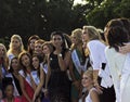 Group of the Miss America 2015 Beauty Pageant national finalists including the 2014 Miss America on Pennsylvania Avenue NW Royalty Free Stock Photo