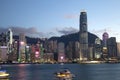 City Hongkong China skyline sunset scenes