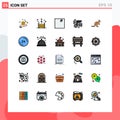 25 Creative Icons Modern Signs and Symbols of australian, anomal, up, school, note Royalty Free Stock Photo