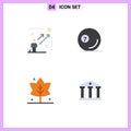 4 Creative Icons Modern Signs and Symbols of user, ball, arrow, snooker, thanks